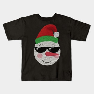 Snowman Face Kids T-Shirt